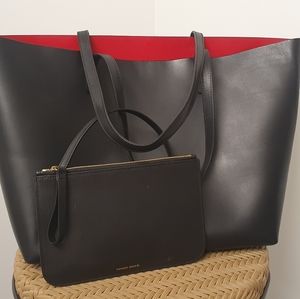 Mansur Gavriel Large Tote (Black/Flamma)